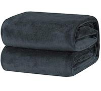 TRgqify-KM Manta Polar de Franela Sherpa Buenas Noches, Suave y Ligera, for Cama, acogedora y esponjosa, for Invierno.(Dark Gray,70x100cm)
