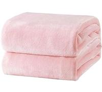 TRgqify-KM Manta Polar de Franela Sherpa Buenas Noches, Suave y Ligera, for Cama, acogedora y esponjosa, for Invierno.(Pink,100x150cm)