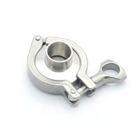 Tri abrazadera de acero inoxidable, manga de soldadura Tri abrazadera tapa de junta de silicona, para accesorios de tubería de autoconstrucción(12.7mm Ferrule 25mm)
