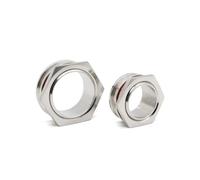 Tri abrazadera de mamparo sin soldadura 1,5 "2"-conector sanitario de acero inoxidable SS304 for agua casera 1 Uds(2in)