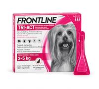Tri-Act para Perros 2-5 kg, 3 Pipetas de 0,5 ml, Fipronilo y Permetrina, Solución Spot-On Antiparasitaria