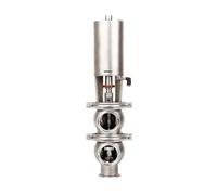 Tri clamp Two-position three-way pneumatic reversing valve stainless steel pneumatic stop valve steering vave(OD51mm TC64mm,304)