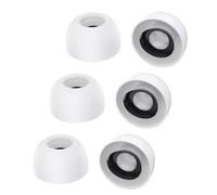 TRI Clarion - Almohadillas de repuesto para AirPods Pro, almohadillas de silicona para auriculares de absorción de ruido, malla de acero a prueba de polvo, adecuada para la funda de carga (3 pares