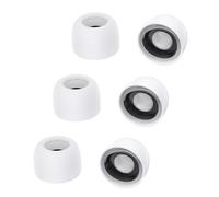 TRI Clarion - Almohadillas de repuesto para AirPods Pro, almohadillas de silicona para auriculares de absorción de ruido, malla de acero a prueba de polvo, adecuada para la funda de carga (3 pares