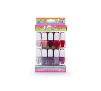 Tri-Coastal Design - Conjunto de 14 esmaltes de uñas para niños, colores surtidos, esmalte especial con brillo para niños a base de agua (Disco Unicorn)