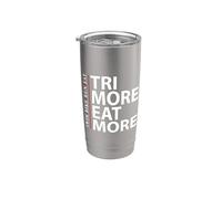 TRI More & EAT Swim Bike Run - Triatlón Endurance Vaso térmico de acero inoxidable de doble pared
