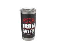 Tri Sherpa WIFE Hugs Cheers Kisses Triatlón Triatleta Vaso térmico de acero inoxidable de doble pared