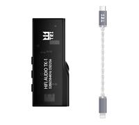 TRI TK1 - Amplificador de auriculares USB DAC/AMP dual CS43131 DAC 32Bit/384kHz DSD256 Dongle DAC para audio Hi-Fi con cable adaptador tipo C a Lightning para conector de auriculares de 3,5 mm/4,4 mm