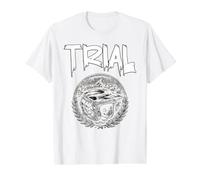 Trial Extreme Motocicleta Motorsport Casco Trials Rider Moto Camiseta gráfica económica, Hombre, Blanco, M