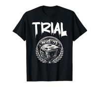 Trial Extreme Motocicleta Motorsport Casco Trials Rider Moto Camiseta gráfica económica, Hombre, Negro, M