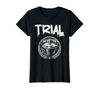 Trial Extreme Motocicleta Motorsport Casco Trials Rider Moto Camiseta gráfica económica, Mujer, Negro, M