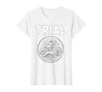 Trial Extreme Motocicleta Motorsports Mejores Pilotos Habilidad Motos Camiseta gráfica económica, Mujer, Blanco, XS