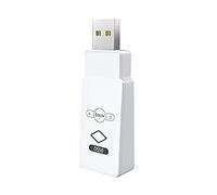 Triamisus Controlador inalámbrico Ds50 Adaptador de Controlador inalámbrico portátil Duradero con indicador LED Inteligente Controlador inalámbrico Sensible de Alta Velocidad - Blanco 67x24x12mm
