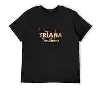 Triana Rock History Lin Music Group Years 70 80 Seville Unisex 100% Cotton Short-Sleeve T-Shirts Black XXXL