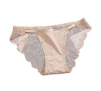 Triangel Unterwäsche Damen Panty - Unterhosen Damen Spitze String Tanga Nahtlos Hipsters Slips Brasil bequem Seamless Panties Skiny atmungsaktiv Höschen Dünn Thong Einfarbig Slip Schlüpfer