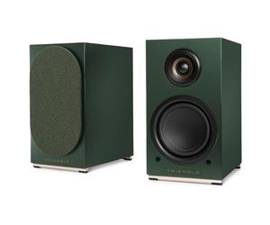 Triangle - Altavoces Activos AIO Twin - Altavoces de Estantería Wi-Fi & Bluetooth con Amplificador 2x50W - Audio HD - Entradas Phono/Plato + TV Óptica - 165 x 304 x 235 mm - Verde Inglés (Par)