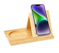 Triangle Book Holder 25x18x15.5cm, Wooden Desk Shelf With Cup Holder, Multi-Purpose Book Stand For Bedroom, Kitchen, Reading, Recipe Display, 600g Durable Home Organizer