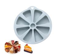 Triangle Cake Mold, Silicone Triangle Mold, 11.42x11.02in Dessert Pan with Divider Slots, Baking Tray Design, Pizza Wedge Portion Baker Details, Homemade Cornbread Pastry Dish for Oven Baking