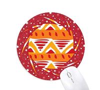 Triangle Hills Mexico Totems Antigua civilización Dibujo Wheel Mouse Pad de Goma roja Redonda