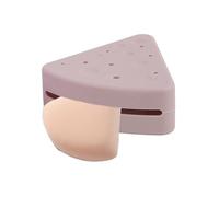 Triangle Powder Puff Travel Travel, Case de soporte de bufete de polvo