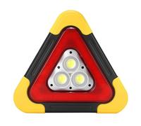 Triangle Routier LED Solaire - Haute Visibilité Jour Nuit Autonome | Lumière Avertissement Résistante Eau Chocs | Pour Voiture Panne Urgence Autoroute Nuit Camping, Portable Polyvalent Pliable