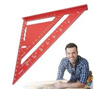 Triangle Ruler, Metric Engineer Scale, Metal Precision Measuring Tool, 18.5x18.5x2.2cm, Ideal for Woodworking, Carpentry, Construction, Drafting, Architectural, Engineering