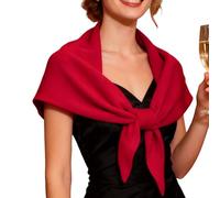 Triangle Scarf | Skin-Friendly Head Wrap | High-End Aesthetic Scarff | Fashion Wool Neckerchief for Travel Birthday Christmas Fall Winter Autumn Girl Accessories, rojo, Se référer au descriptif