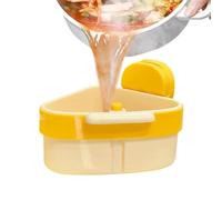 Triangle Sink Strainer Basket - Magnetic Suction Cup Filter, No Drill Food Waste Catcher | Household Kitchen Faucet Sponge Rack | Triangular Corner Drain BasketT for Bathroom Counter