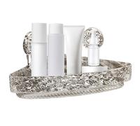 Triangle Wall Shelf Bathroom, Puerta de almacenamiento de succión - Estante de esquina montado para baño - Herramienta de almacenamiento de diseño de drenaje inferior para sala de estar, cocina, baño