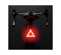 (Triangle Warning, Multicolor) 3664 Creative Bicycle Tail Light IPX2 Waterproof Small Bike LED Light Support USB Charging