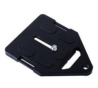 Triangular 90 x 70 x 13 mm metal placa de liberación rápida para Canon, Nikon, Sony, 135 cabezal de bola para trípode de cámara