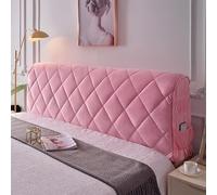Triangular Almohada de Lectura Cama, Cabecera Tapizado Lumbar Cervical, Cojines de Cuña Espalda Antireflujo Adulto Larga para Dormir, Cuerpo Completo Alta con Pana Funda(150cm,Pink 2)