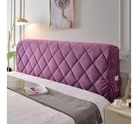 Triangular Almohada de Lectura Cama, Cabecera Tapizado Lumbar Cervical, Cojines de Cuña Espalda Antireflujo Adulto Larga para Dormir, Cuerpo Completo Alta con Pana Funda(180cm,Purple)