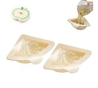 Triangular Drain Basket, Triangular Magnetic Drain Basket, Foldable Hanging Drainage Filter with Twist-Open Bottom for Food Waste Catcher (Beige*2)