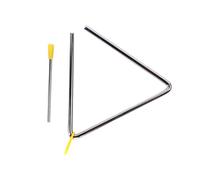 Triangular musical con agarre de goma, herramienta musical triangular de seguridad ergonómica para aprendizaje temprano, desarrollo del ritmo, instrumentos de percusión para clase de música