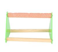 Triangular Parrot Stand Perch with Grinding Arenaceous Bar ，Adjustable Bird Stands for Cages, Ideal for Parrots, Cockatiels & Small Birds