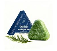 Triangular, pieza de champú verde, champú sólido, limpieza suave, acondicionador, vegetal, triangular, champú/ck, práctico Reiesham/caca para cabello rizado graso (1 unidad)