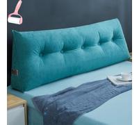 Triangular Reading Bed Rest Pillow,Headboard Positioning Support Large Bolster Cushion,Headboard Backrest Wedge Pillow with Removable Cover and Two Side Pockets