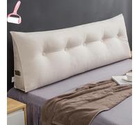Triangular Reading Bed Rest Pillow,Headboard Positioning Support Large Bolster Cushion,Headboard Backrest Wedge Pillow with Removable Cover and Two Side Pockets
