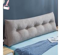 Triangular Reading Bed Rest Pillow,Headboard Positioning Support Large Bolster Cushion,Headboard Backrest Wedge Pillow with Removable Cover and Two Side Pockets