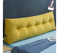 Triangular Reading Bed Rest Pillow,Headboard Positioning Support Large Bolster Cushion,Headboard Backrest Wedge Pillow with Removable Cover and Two Side Pockets