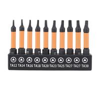 TRIANGULAR SCREWDRIVER BIT SET STRONG S2 STEEL MAGNETIC TIPS 10 PCS FOR VARIOUS MAINTENANCE WORKS