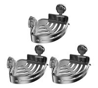 Triangular Shower Rack - Corner Shelf for Bath Essentials | Premium Resin with Adjustable Hooks Suction, Cups Multi Tier Soap Shampoo Holder, Organizer Towel for Apartment Hotel Home Bathroom