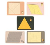 Triangulares de Madera - Puzzle Triangular Mirage | Triangulares de Madera Triangular, Juguete Educativo Geométrico para Niños y Adultos, Diversión Para Toda la Familia