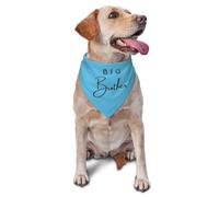 Triángulo Baberos Bufandas 30X70Cm Anuncio De Embarazo De Gran Hermano (Azul Marino) Bufanda De Mascota Bandana Collar Lavable Pañuelo Triangular Mascotas para Gatos Perros