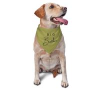 Triángulo Baberos Bufandas 30X70Cm Anuncio De Embarazo De Gran Hermano (Verde Salvia) Pañuelo Triangular Mascotas Duradero Bufanda De Mascota Baberos Triangulares para Gatos Perros
