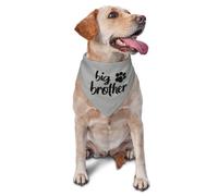 Triángulo Baberos Bufandas 30X70Cm Anuncio De Revelación De Género De Gran Hermano (Gris) Pañuelos para Perros Personalizada Bufanda De Mascota Bandana Collar para Gatos Perros