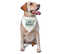 Triángulo Baberos Bufandas 30X70Cm Anuncio De Revelación De Género De Gran Hermano (Hojas Verdes) Pañuelos para Perros Algodón Bufanda De Mascota Bandana Collar para Gatos Perros