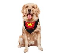 Triángulo Baberos Bufandas 30X70Cm Bandera Vietnamita Antigua Pañuelo Triangular Mascotas Algodón Bufanda De Mascota Baberos Triangulares para Gatos Perros Grandes Medianos Pequeños