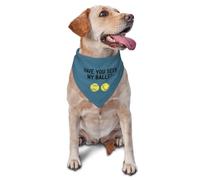 Triángulo Baberos Bufandas 30X70Cm ¿Has Visto Mis Bolas (Azules)? Pañuelo Triangular Mascotas Algodón Bufanda De Mascota Bandana Collar para Gatos Perros Grandes Medianos Pequeños